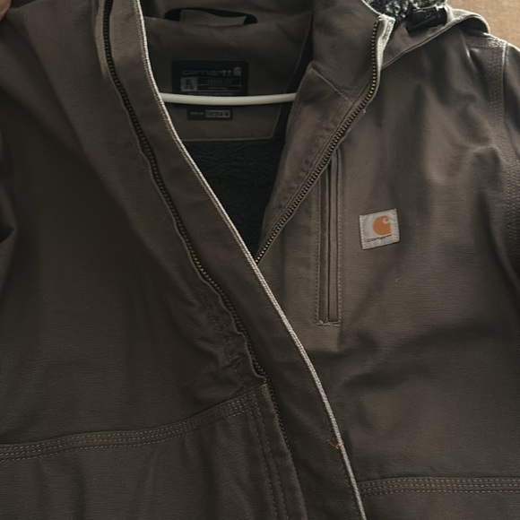 NWT! Carhartt Full Swing Grey Gray Hooded Sherpa Lined Jacket Fleece XL - Picture 13 of 16